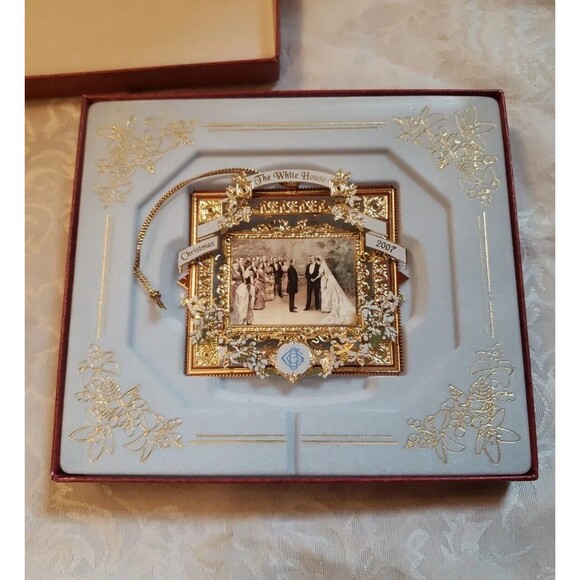 2007 White House Historical Association Christmas Wedding Ornament Cleveland - Picture 4 of 10